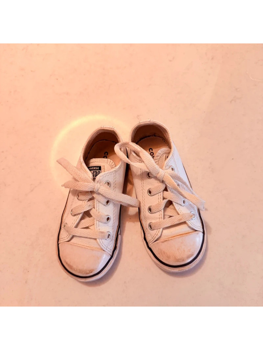 Leather white converse sneakers